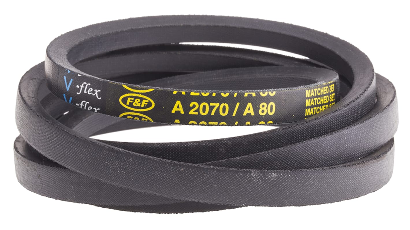 RS PRO A型传动皮带, 2030mm长, 8mm高, 13mm顶宽, PET, 橡胶制