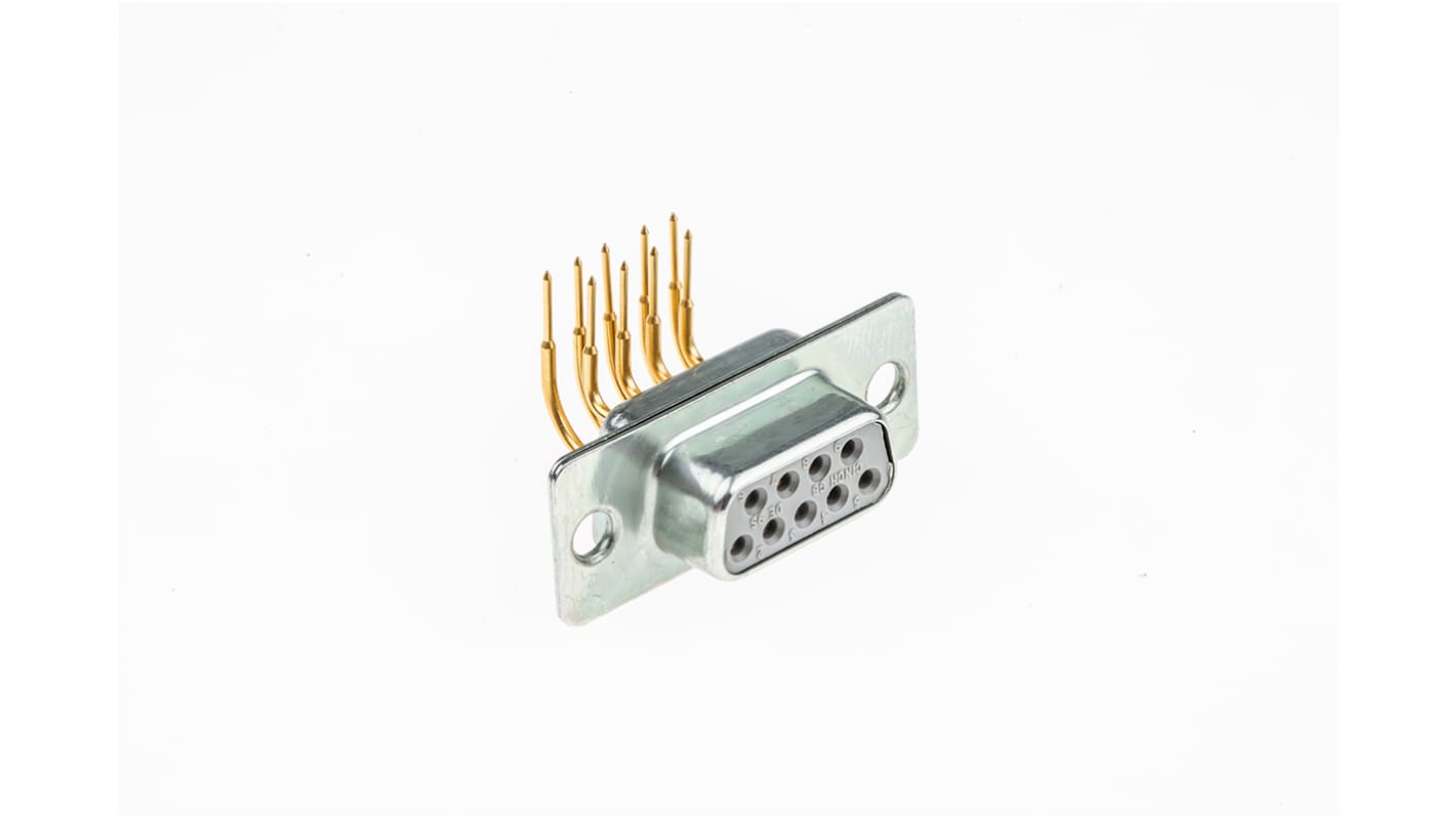 Conector D-sub RS PRO, paso 2.74mm, Ángulo de 90° , Montaje en orificio pasante, Hembra, Terminación Soldador, 700.0
