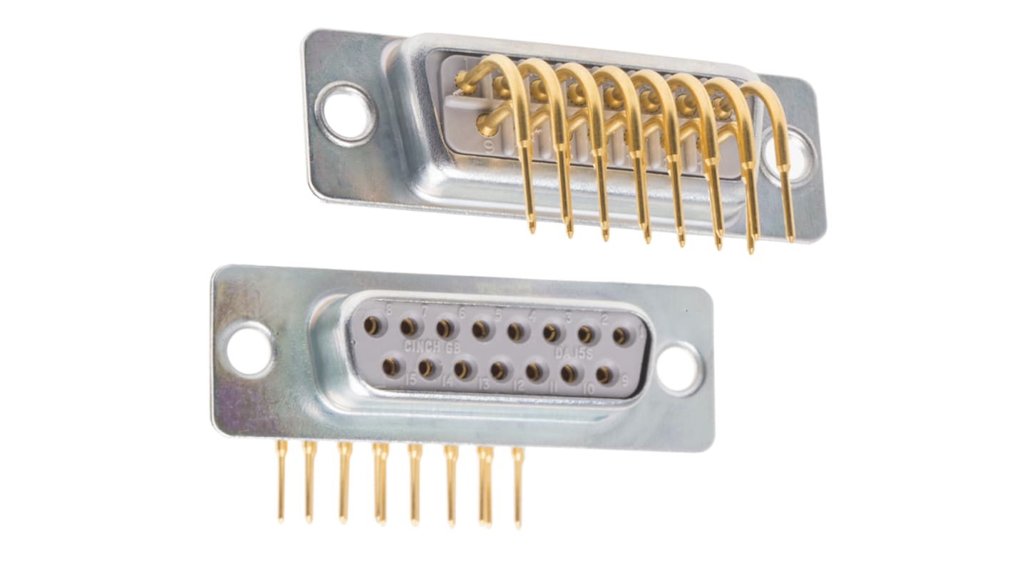 RS PRO 15 Way Right Angle Through Hole D-sub Connector Socket