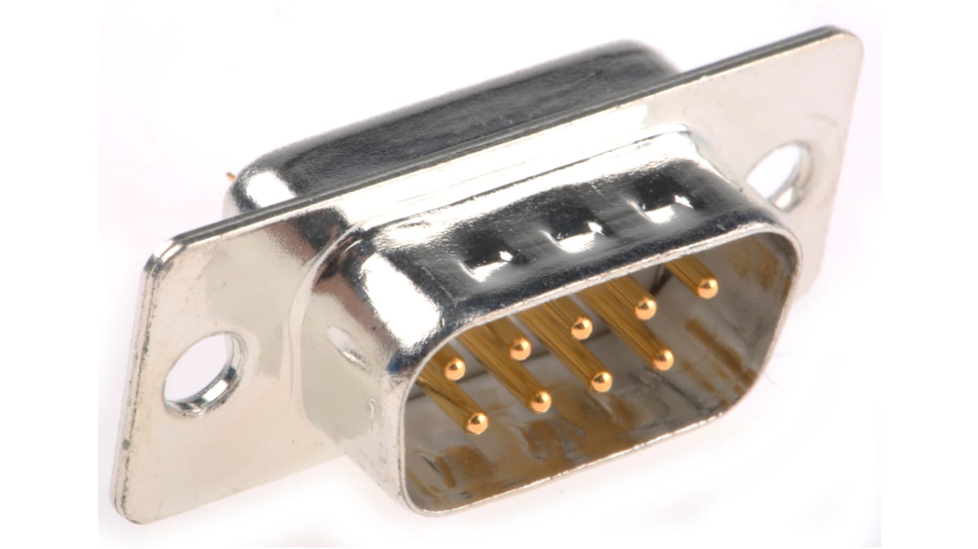 RS PRO 9 Way Panel Mount D-sub Connector Plug, 2.74mm Pitch