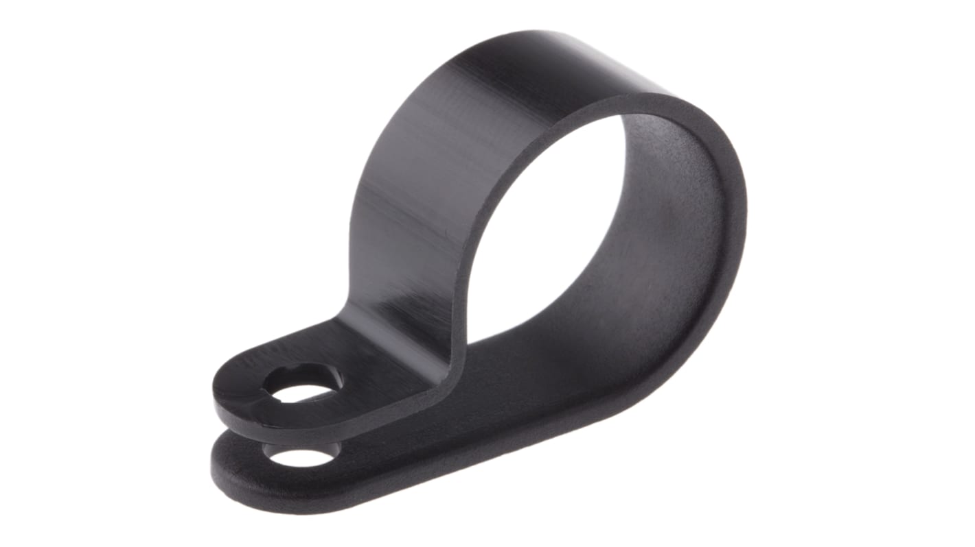 HellermannTyton 17.5mm Black, Polyamide P Clip