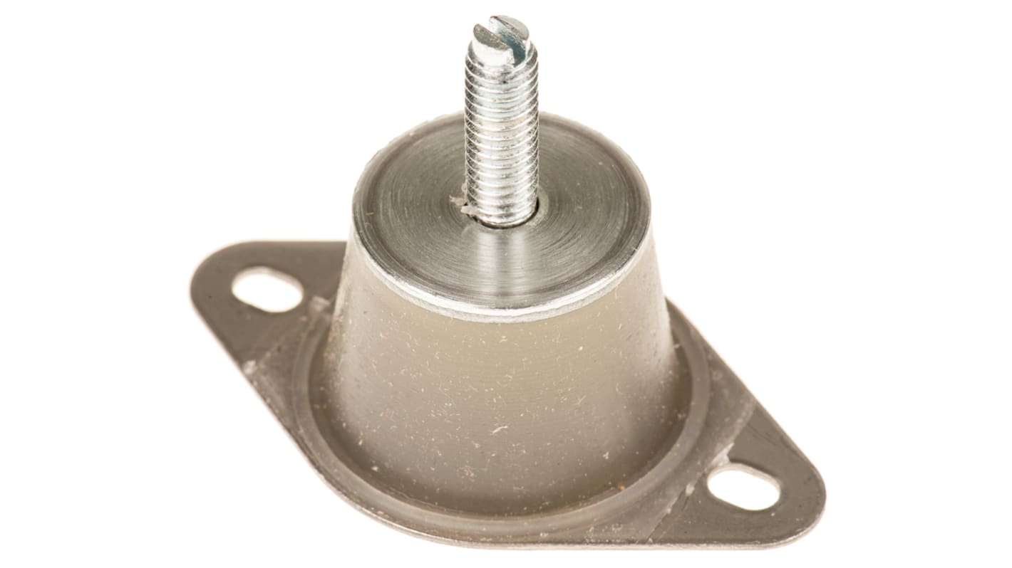 Taica Cylindrical M6 Anti Vibration Mount, Male Buffer Foot