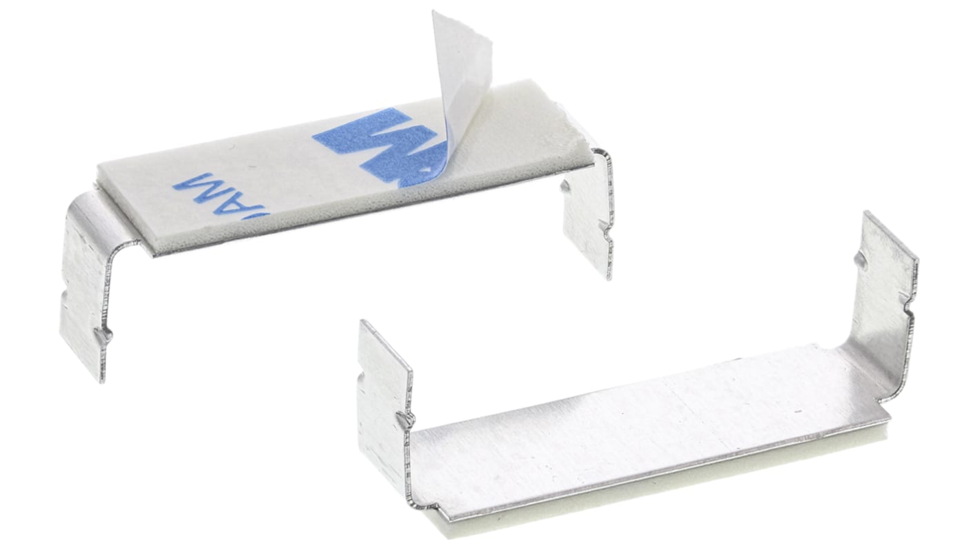 RS PRO Natural Aluminium Open Arm Clip