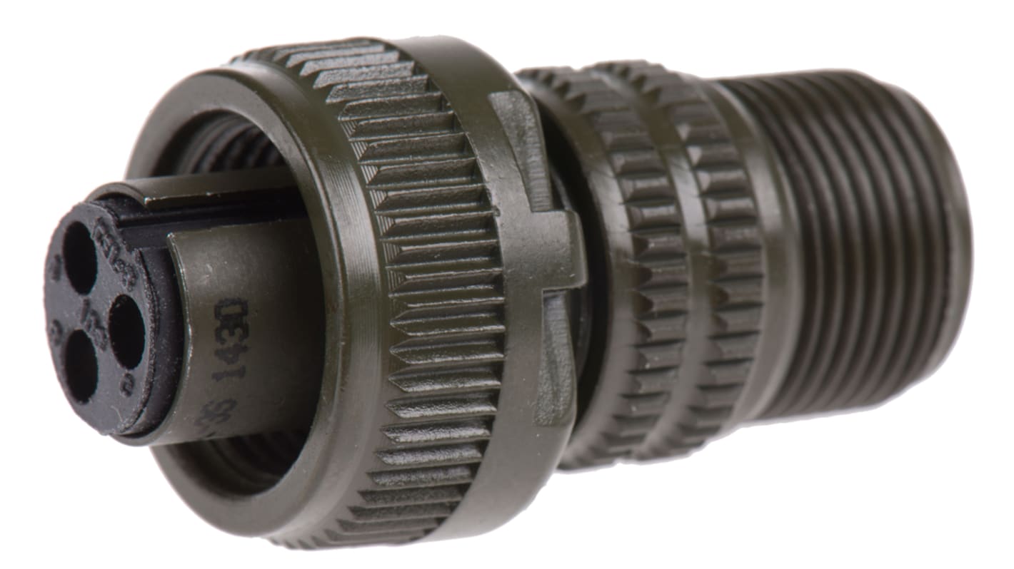 Amphenol Industrial, MS, Copper Alloy 2 Way Free Hanging MIL Spec Circular Connector Receptacle, Socket Contacts,Shell