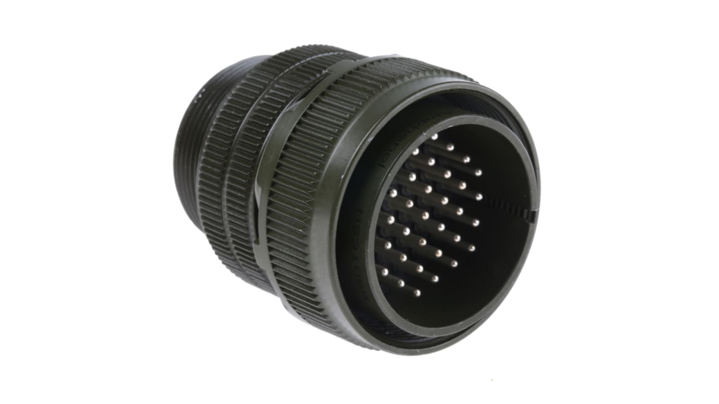 Amphenol Industrial, MS3106A, Copper Alloy 37 Way Cable Mount MIL Spec Circular Connector, Pin Contacts,Shell Size 28,