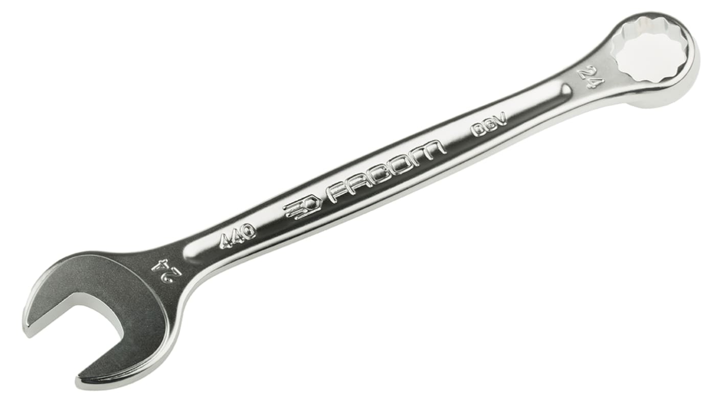 Facom Combination Spanner, 24mm, Metric, Double Ended, 267 mm Overall