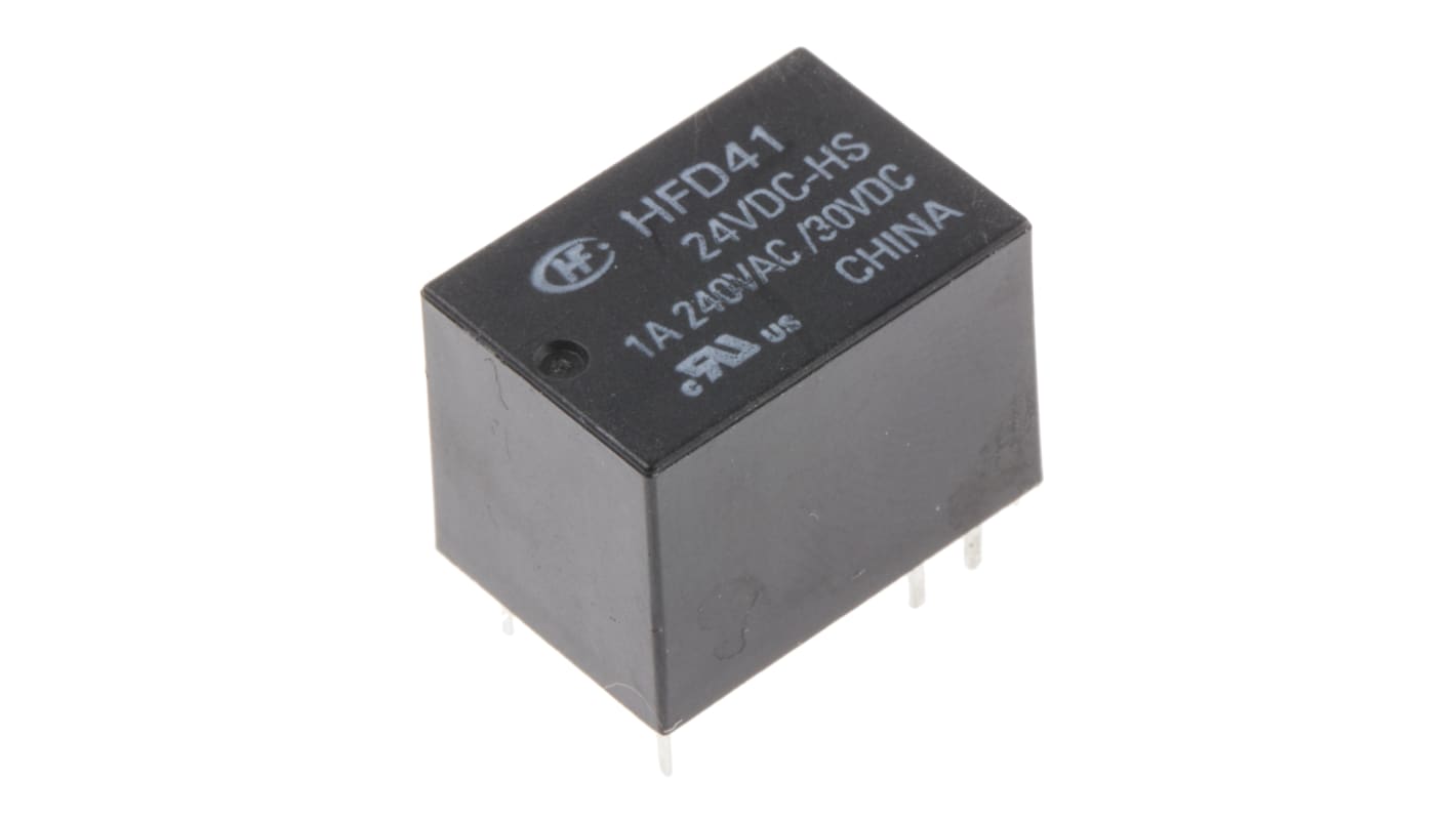 RS PRO PCB Mount Non-Latching Relay, 24V dc Coil, 1A Switching Current, SPDT