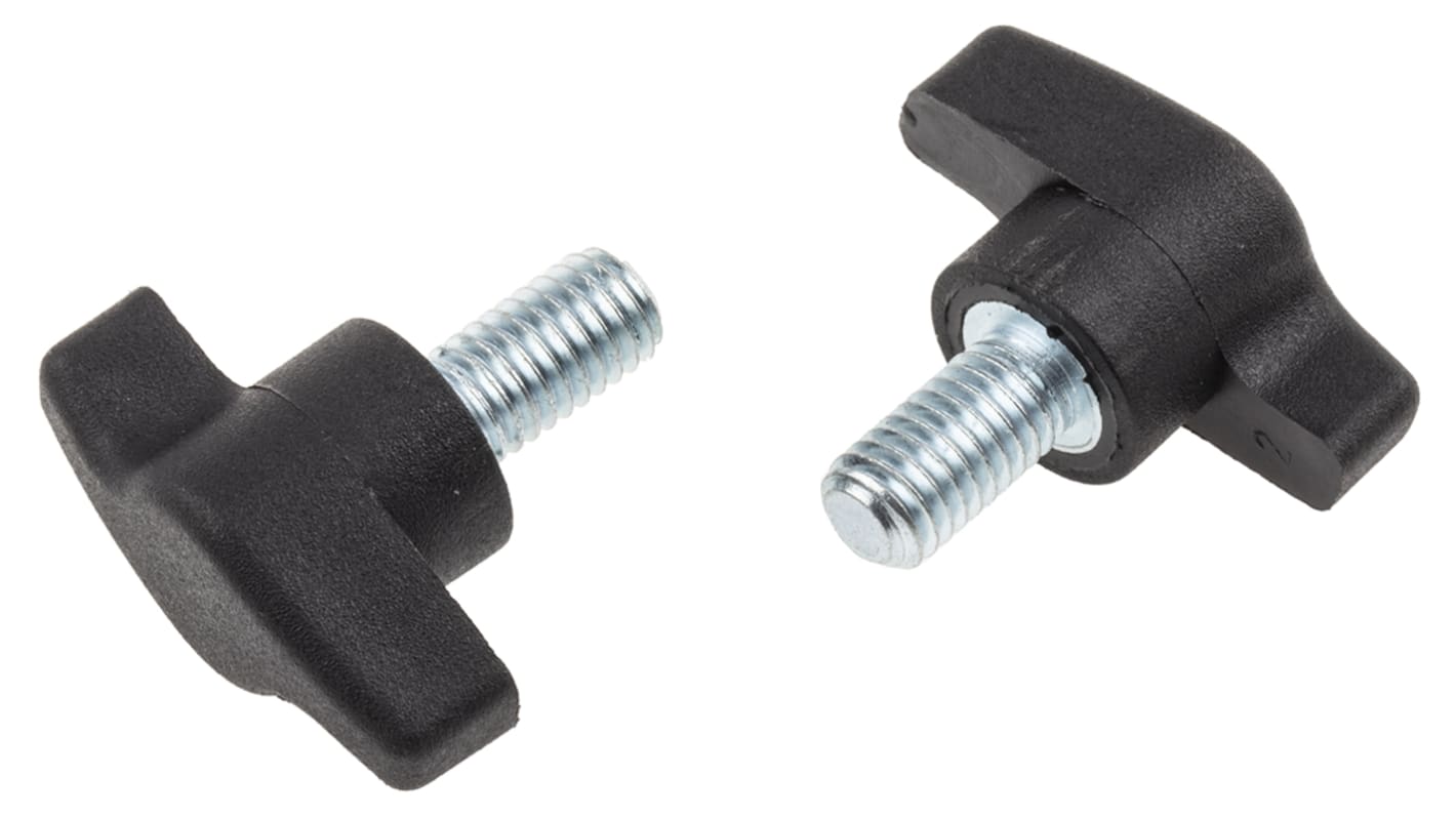 RS PRO Feststellschraube M8 Ø 8mm x 15mm Knebelgriff, mit Gewindebolzen Ø 35mm