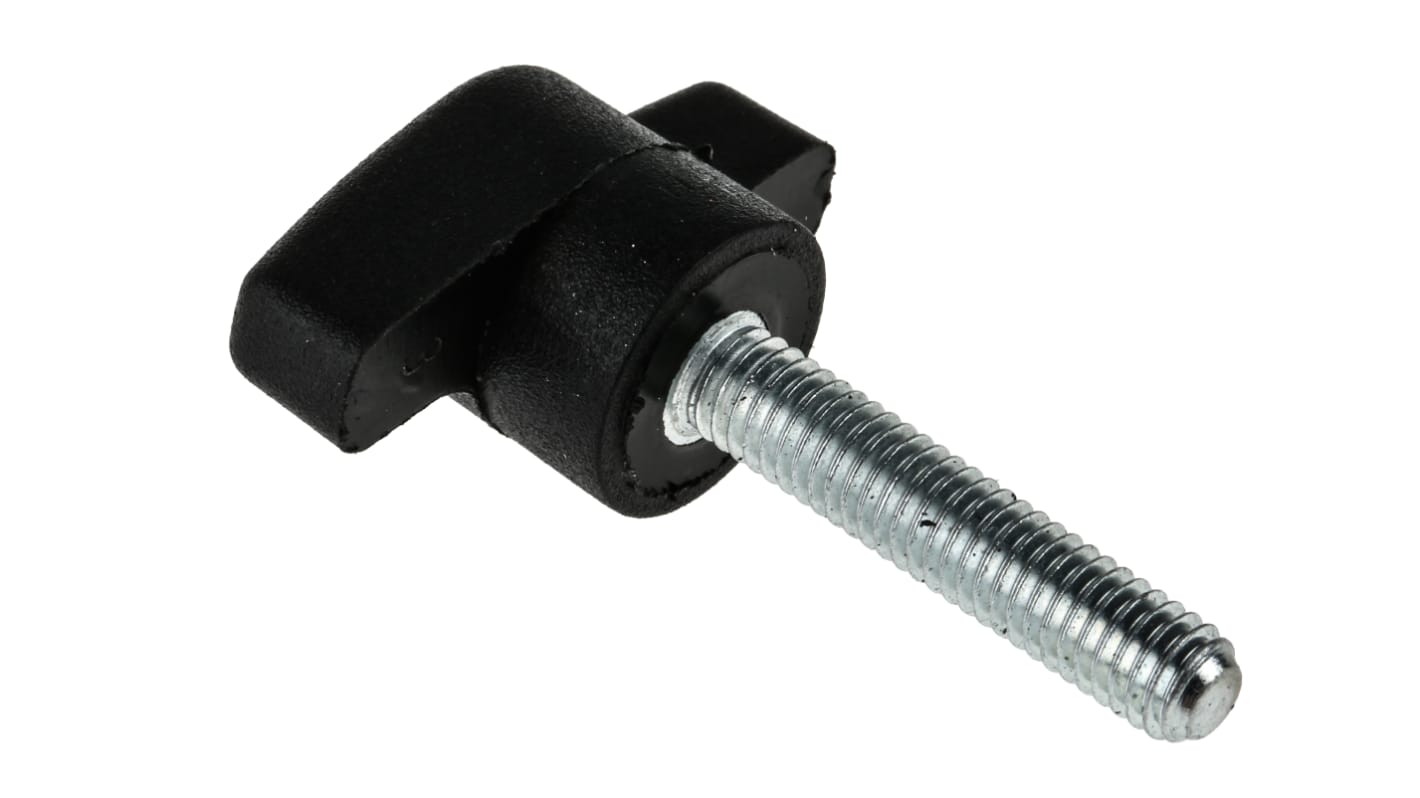 RS PRO Feststellschraube M6 Ø 6mm x 30mm Knebelgriff, mit Gewindebolzen Ø 35mm