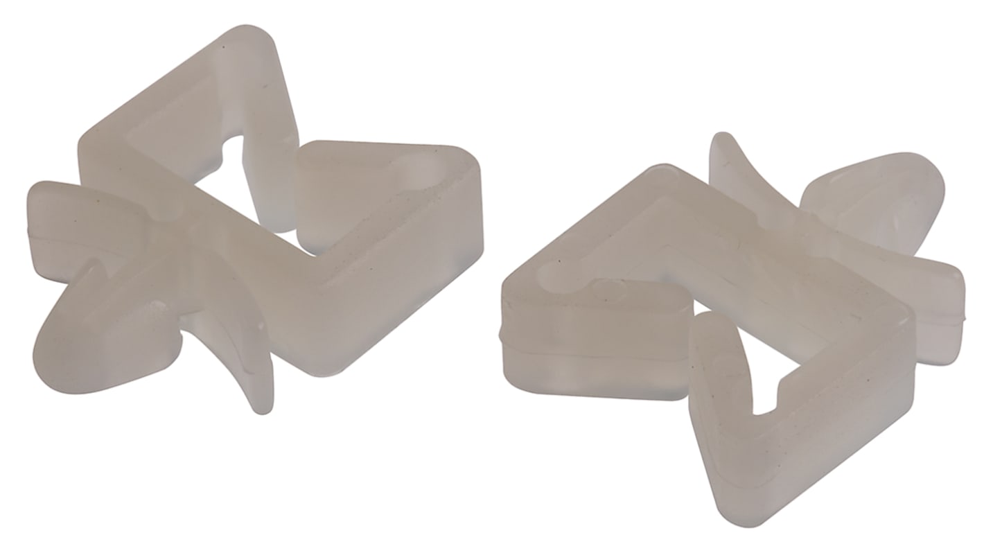 RS PRO White Nylon Saddle Clip, 10.2mm Max. Bundle