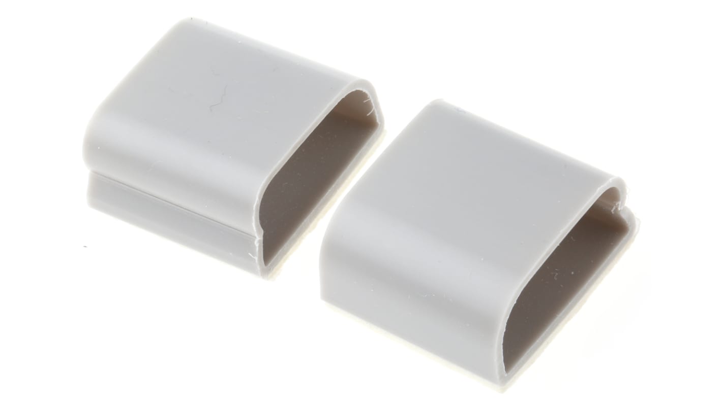 RS PRO Grey PVC Duct Clip, 9.5mm Max. Bundle