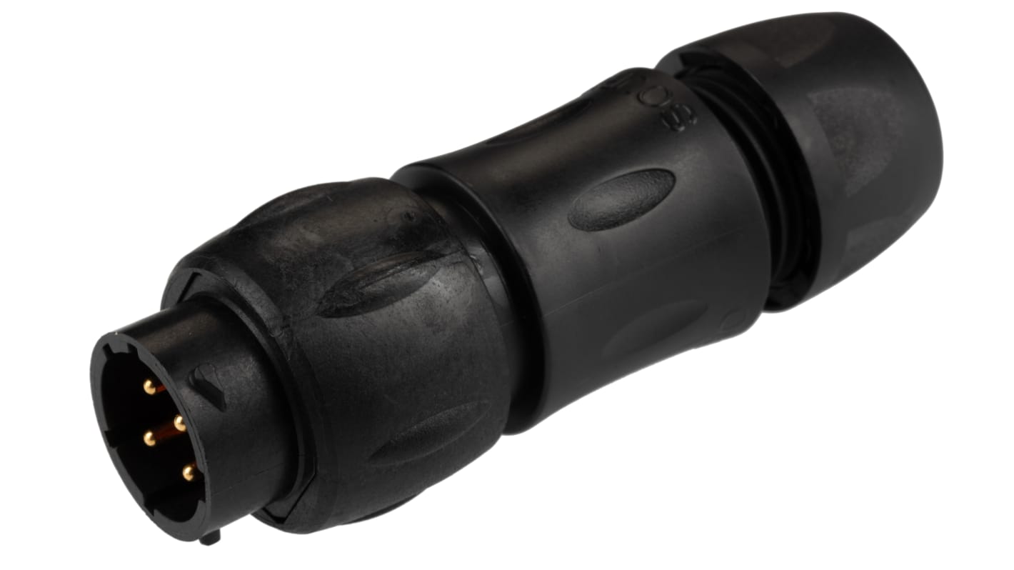 Souriau Sunbank by Eaton Circular Connector, 4 Contacts, In-line, Plug, Male, IP68, IP69K, UTS Series