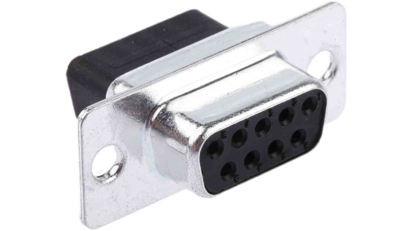 Conector D-sub RS PRO, Recto, Montaje de Cable, Hembra, Terminación Crimpado, 5.0A