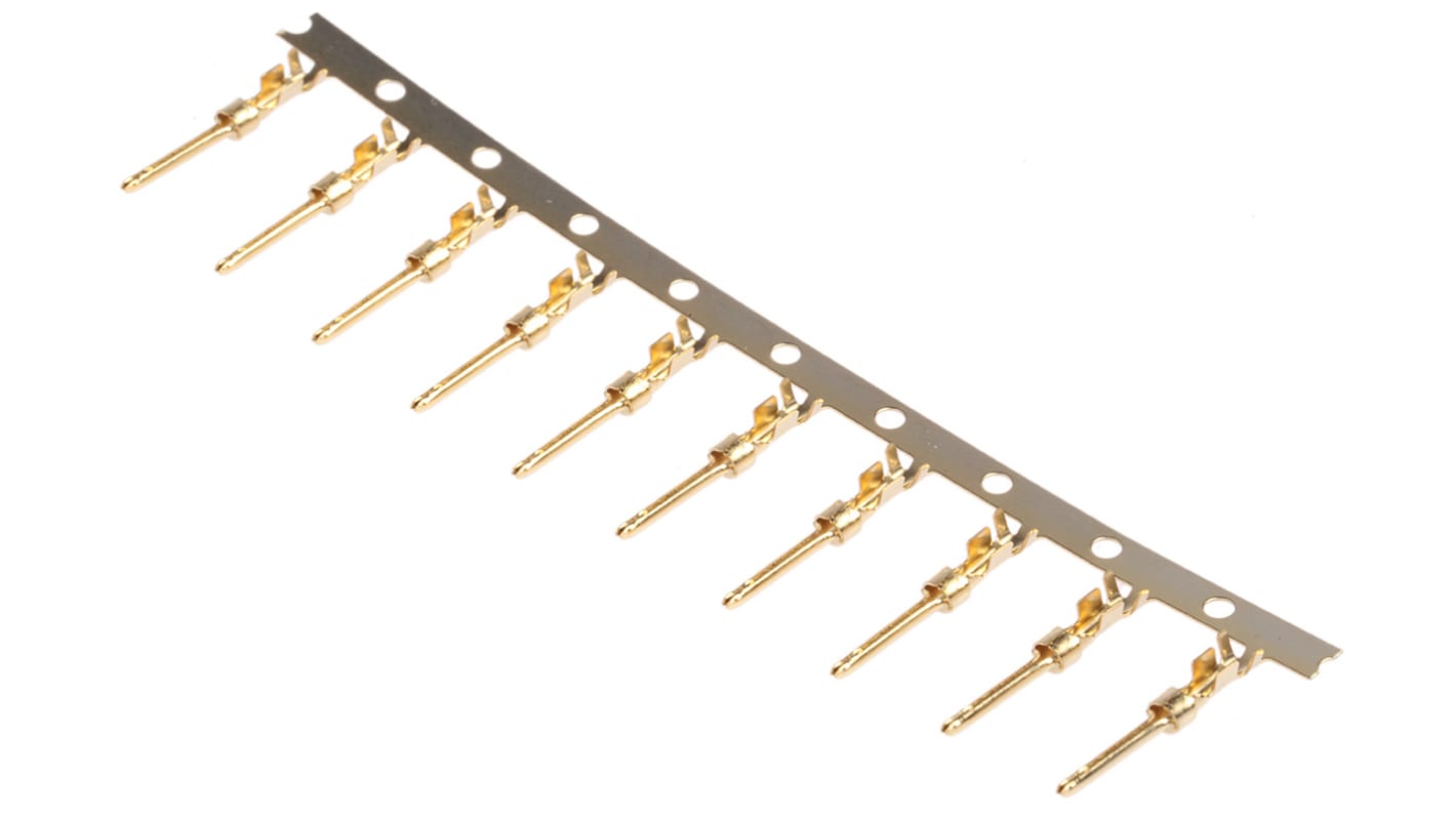 RS PRO Sub-D Steckverbinderkontakt, Stecker, Crimpanschluss, Kupferlegierung, Gold über Nickel, 24 → 20 AWG,