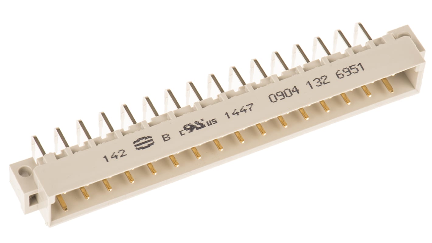 HARTING 32 Way 5.08mm Pitch, Type D Class C2, 2 Row, Right Angle DIN 41612 Connector, Plug