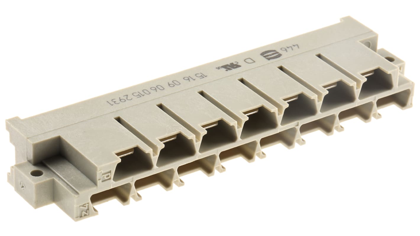 HARTING 15 Way 5.08mm Pitch, Type H15 Class C1, 2 Row, Straight DIN 41612 Connector, Plug