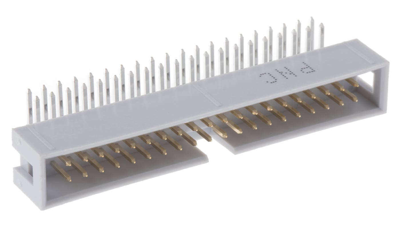 BM Polyco 057 Series Right Angle PCB Header, 40 Contact(s), 2.54mm Pitch, 2 Row(s)