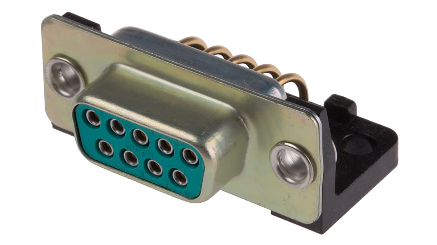 Conector D-sub RS PRO, Ángulo de 90° , Montaje en orificio pasante, Hembra, Terminación Soldador, 700.0 V., 5.0A