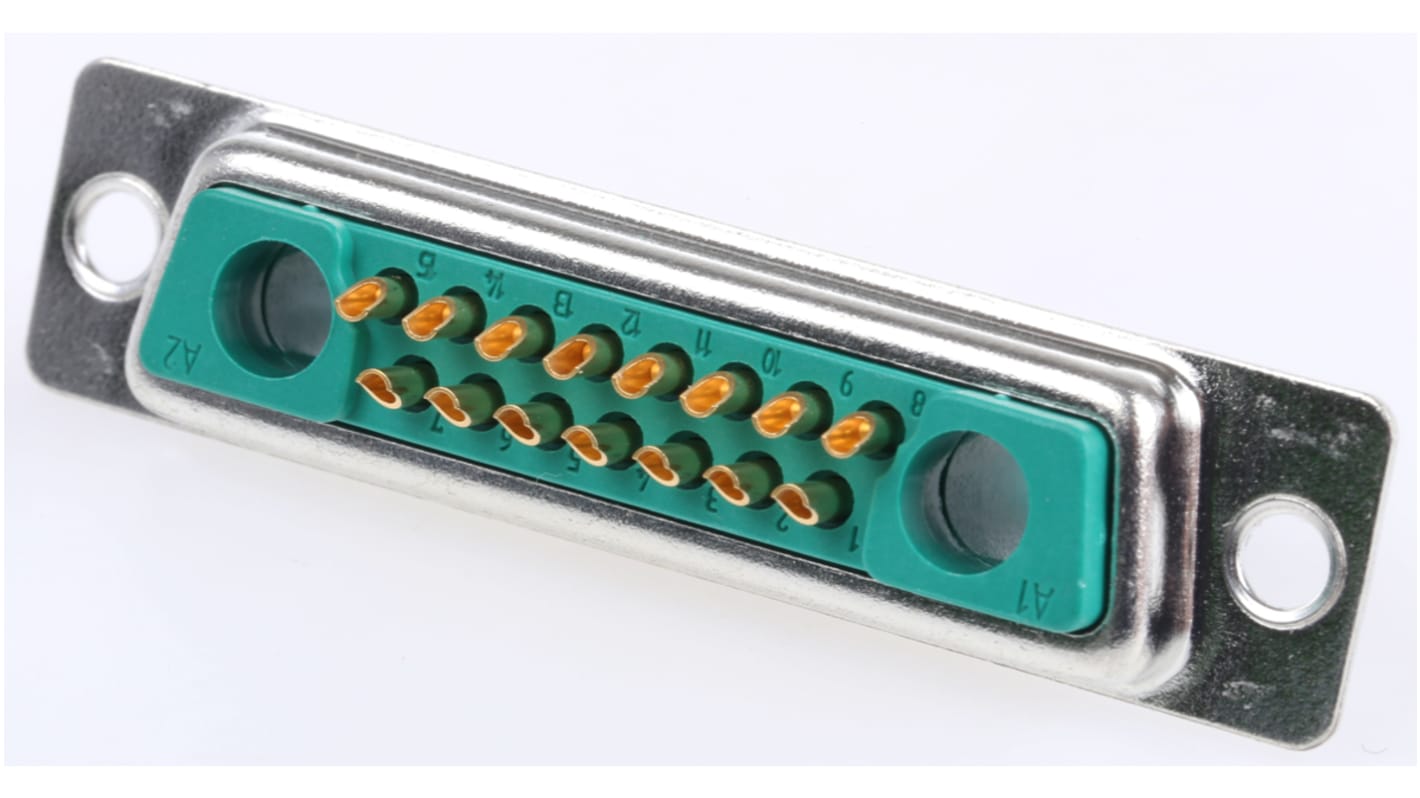 Conector D-sub FCT from Molex, Serie FM, Recto D-sub con contactos mixtos, Montaje en Panel Mount, Hembra, Terminación