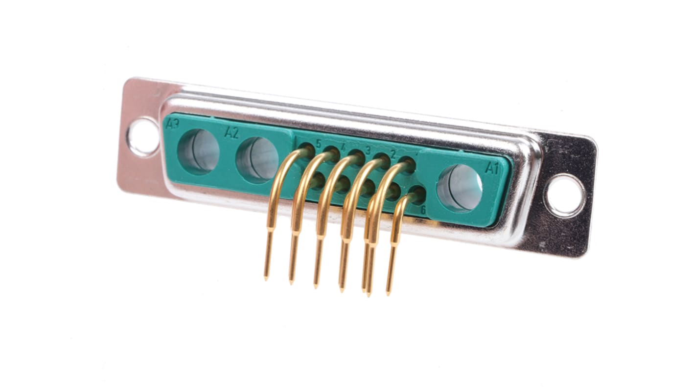 FCT from Molex FM 3 (Power), 10 (Signal) Way Right Angle Through Hole D-sub Connector Socket