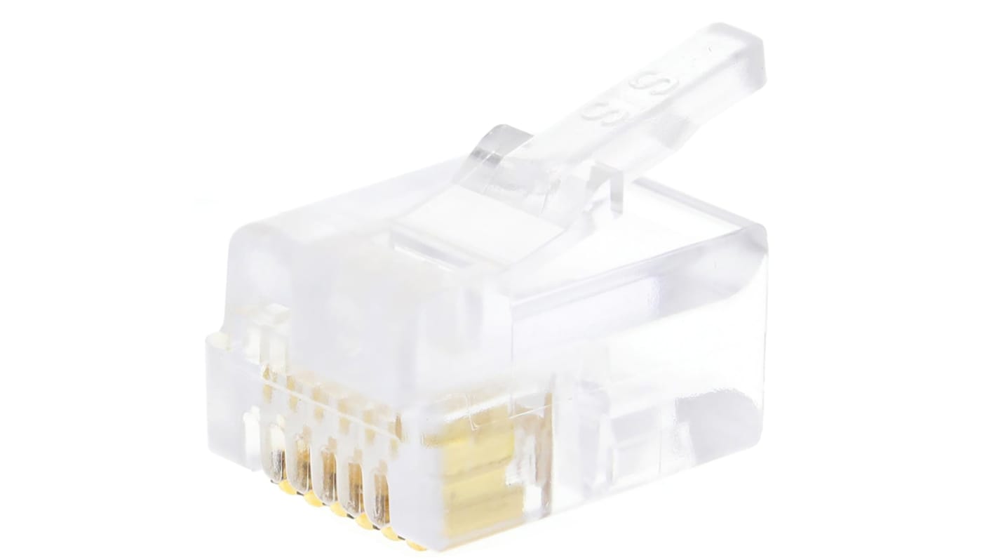 Bel-Stewart 940-SP Series Male RJ11 Connector, Cable Mount, Cat4, UTP Shield Straight 6P6C -Way