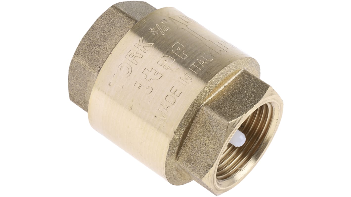 RS PRO Brass Single Check Valve, BSPP 3/4in, 12 bar