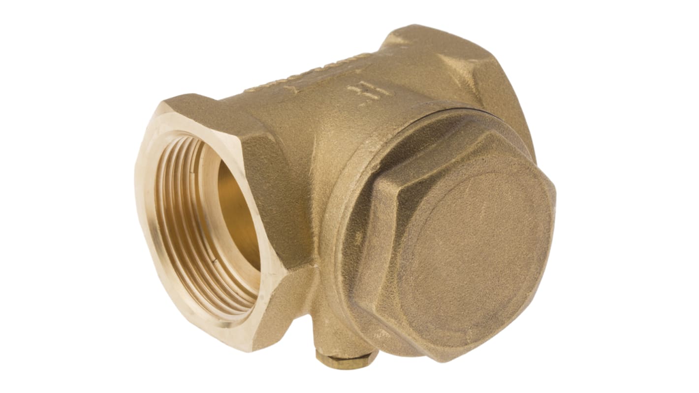 RS PRO Brass Single Check Valve, BSP 1-1/4in, 16 bar