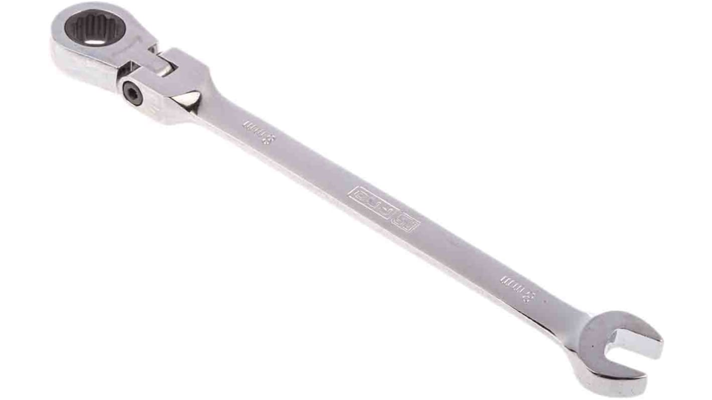 RS PRO Combination Ratchet Spanner, 8mm, Metric, Double Ended