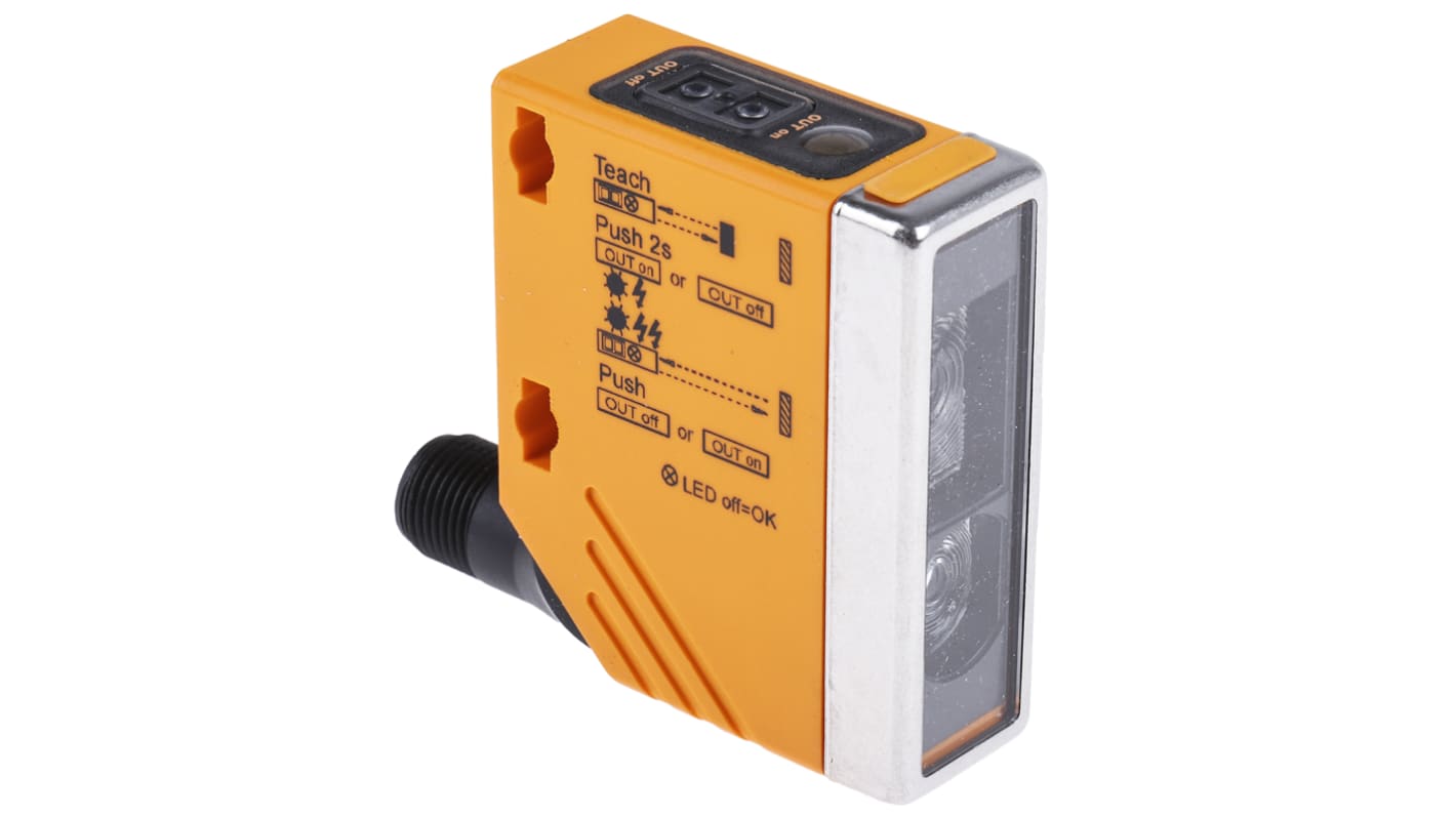 ifm electronic Diffuse Photoelectric Sensor, Block Sensor, 50 mm → 1.8 m Detection Range