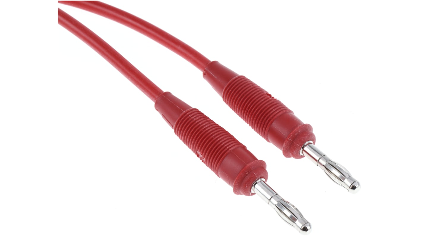 Hirschmann Test & Measurement Test lead, 10A, 60V dc, Red, 1m Lead Length