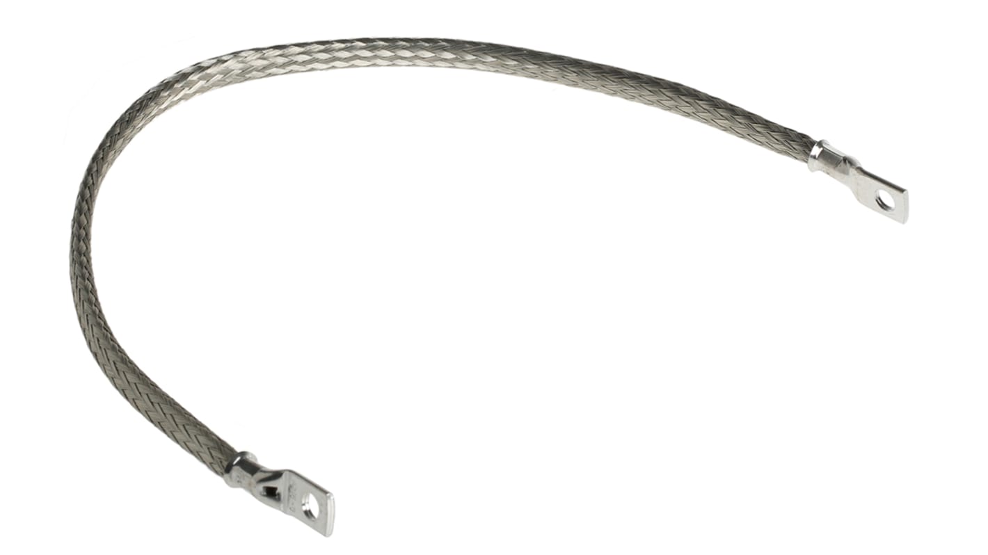 RS PRO Braided Wire, M6Stud Size, 24 x 20 x 0.2 mm, 0.4m, BS EN 13602:2002, BS4109