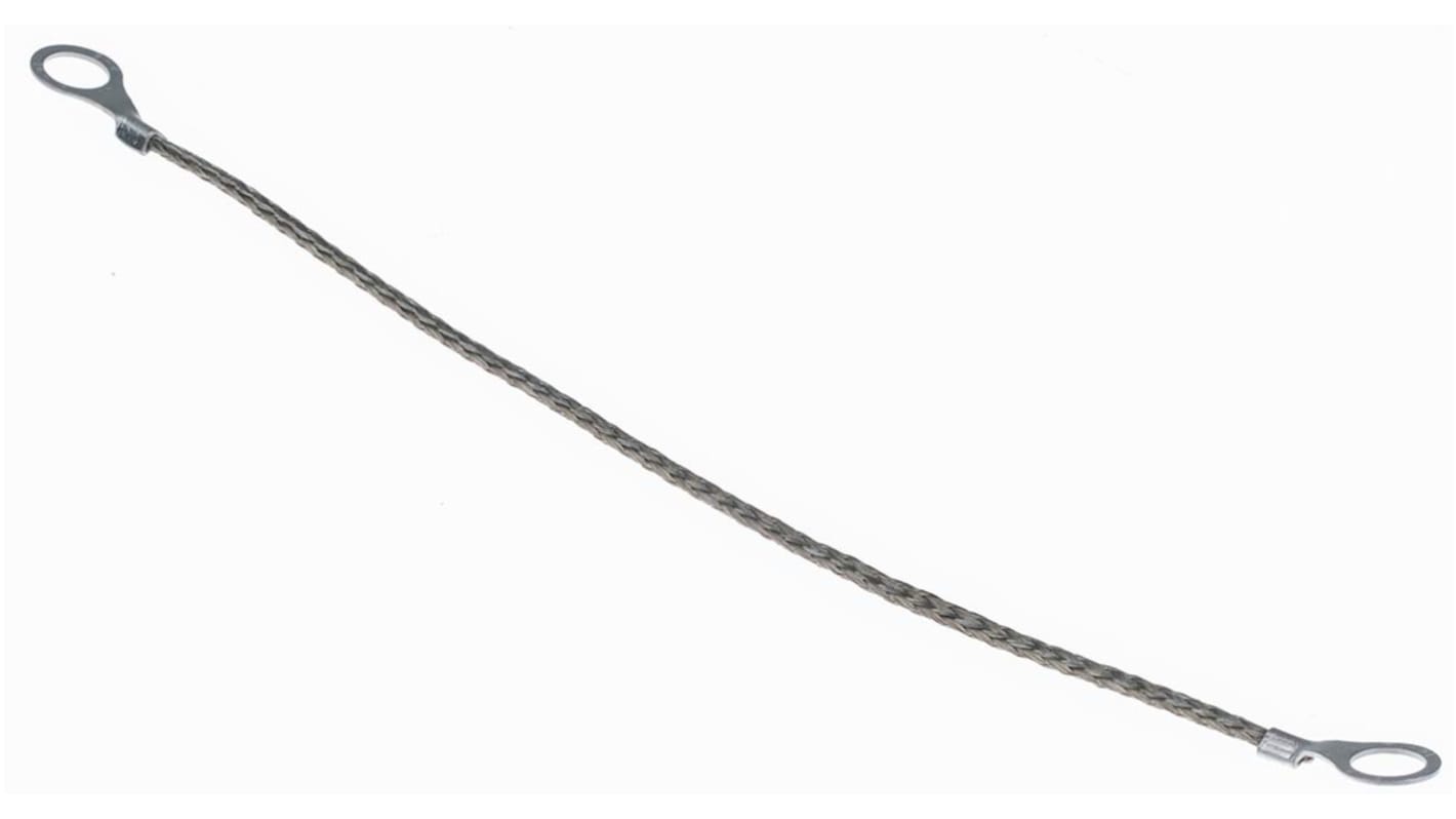 RS PRO 2.26 mm²铜编织带, 0.2m长, M8螺栓, 7830 Ω/km镀锡铜导体