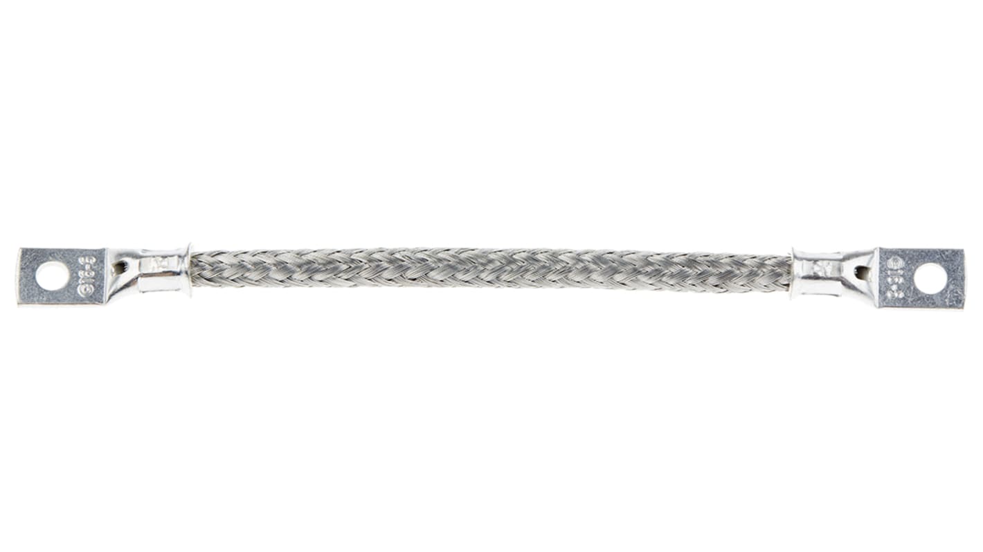 RS PRO, 0.15m, 10.05 mm², M5 Stud Size, Tinned Copper, 16 x 20 x 0.2 mmSingle Core