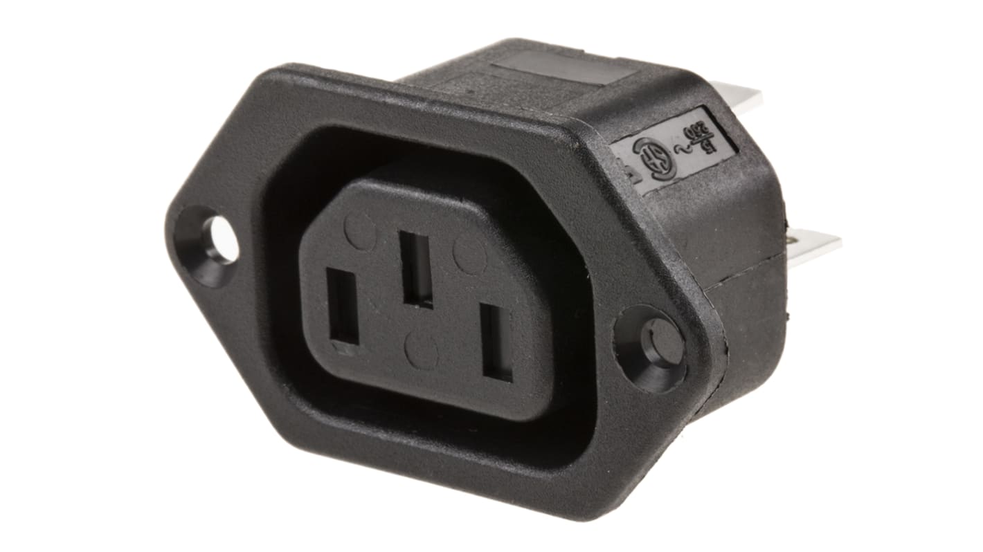Bulgin C13 Panel Mount IEC Connector Socket, 10A, 250 V