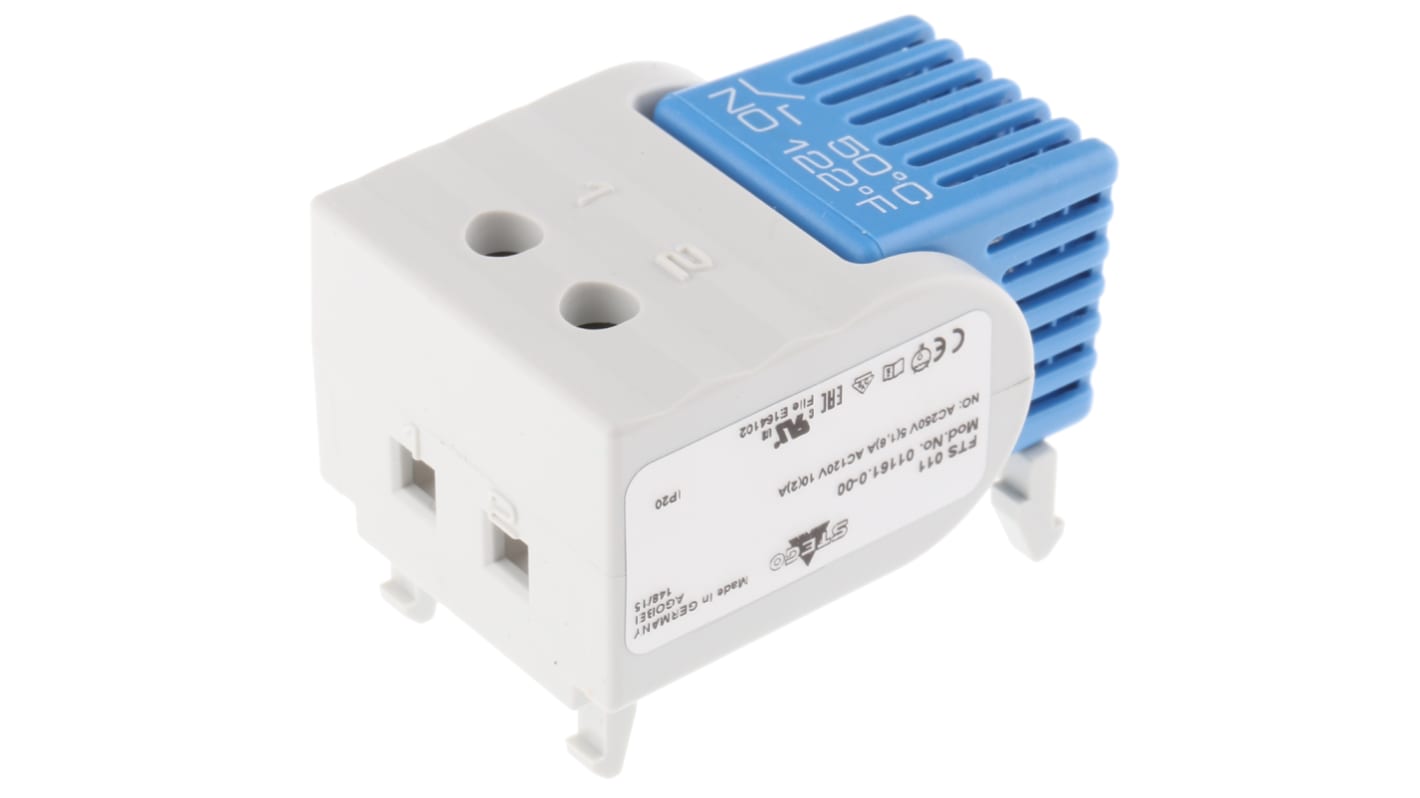 STEGO NO Enclosure Thermostat, 120 → 250 V ac