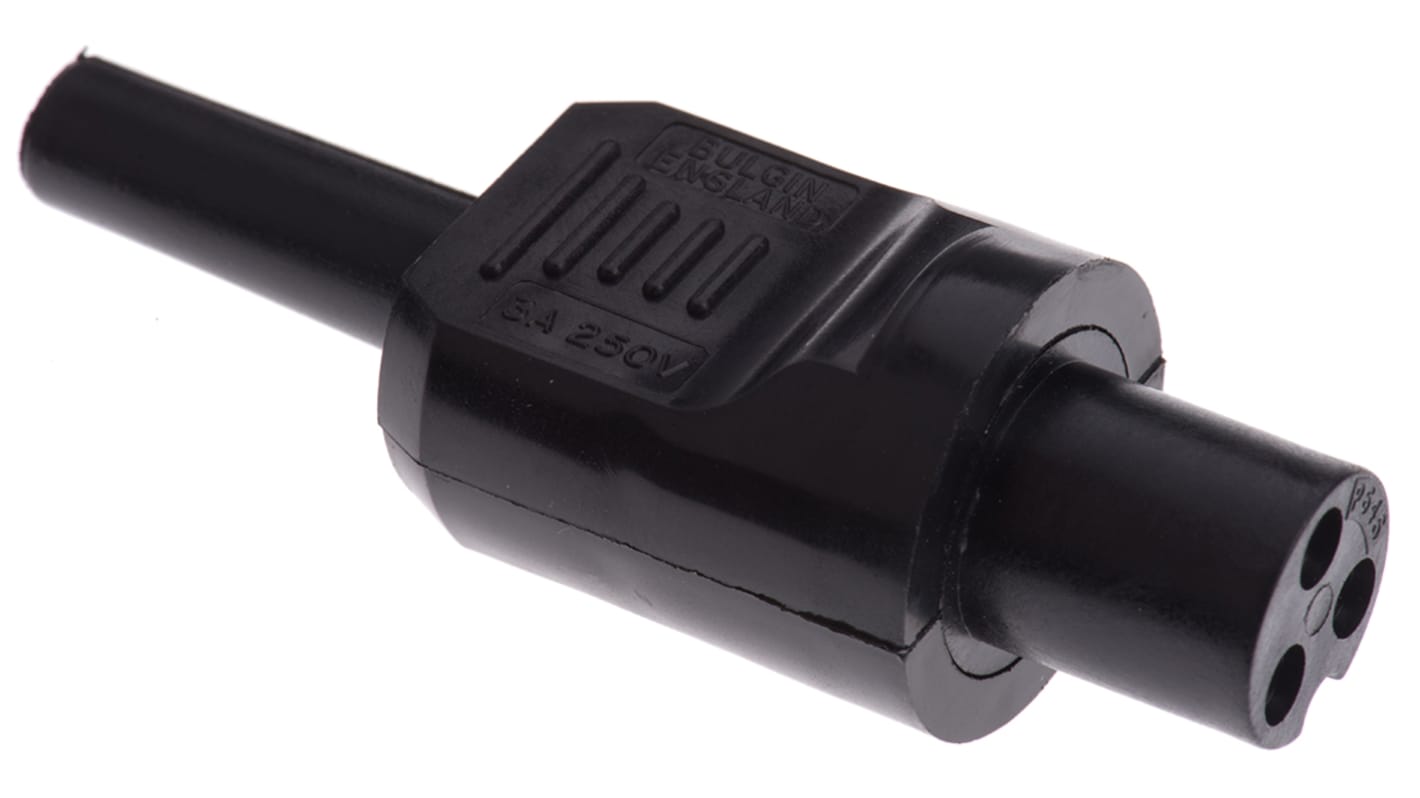Bulgin, PX0646 Miniature Power Connector Cable Mount Socket, 2P + E, Solder Termination, 3A, 250 V ac