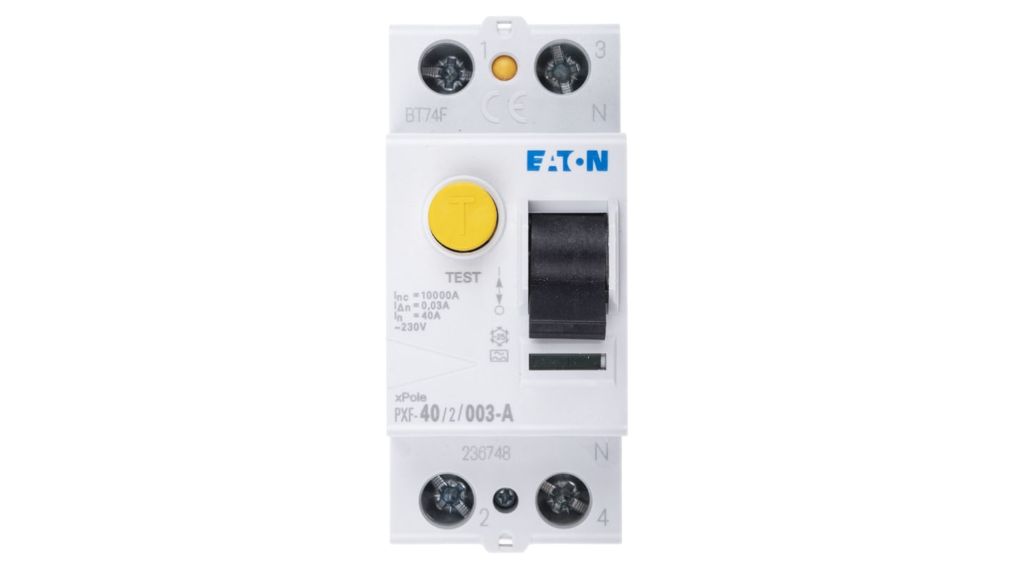 RCCB Eaton PXF-A, 1P+N, 40A, sensibilità 30mA, Tipo A