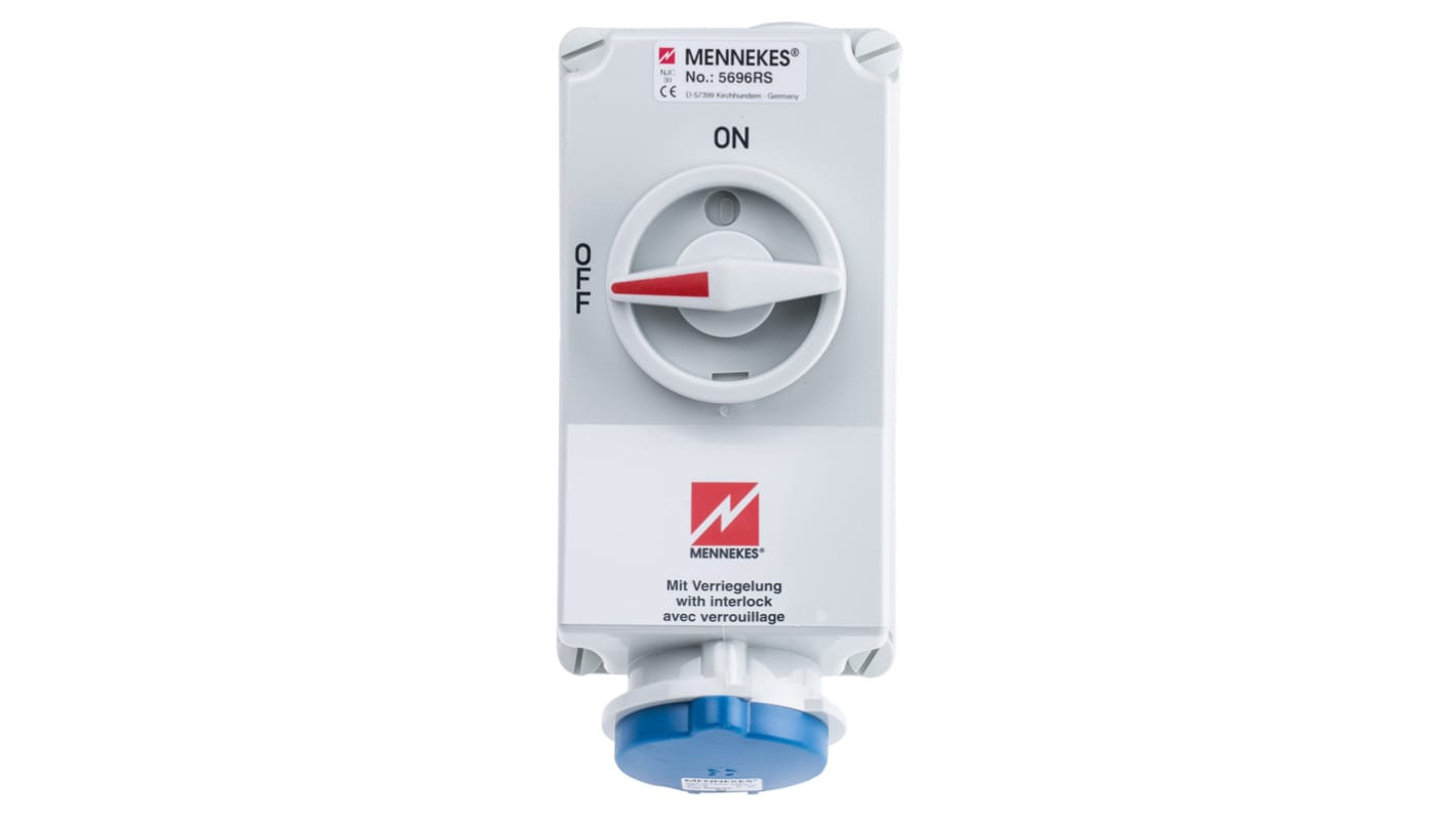 MENNEKES 机械联锁插座, 2P+E, 插座, 可切换