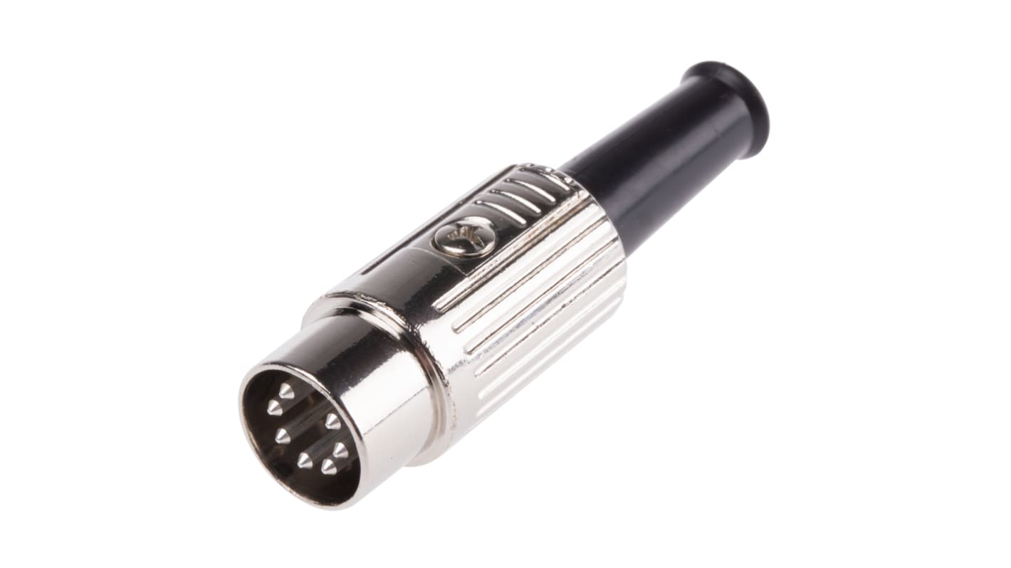 RS PRO 7 Pole Din Plug, 1A, 100 V ac, Male, Cable Mount