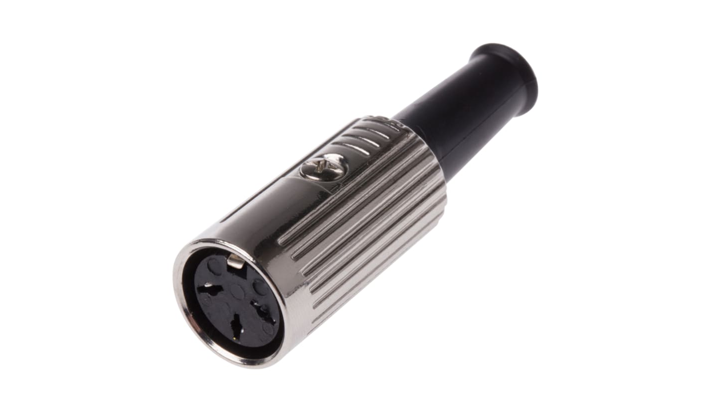 RS PRO 3 Pole Din Socket, 1A, 100 V ac, Push Lock, Female, Cable Mount
