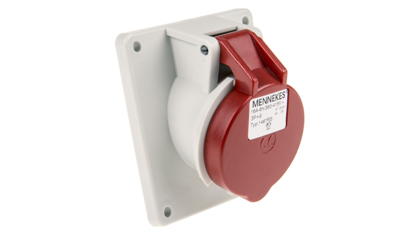 Connettore di alimentazione industriale MENNEKES Femmina, 4P, 16A, Montaggio a pannello