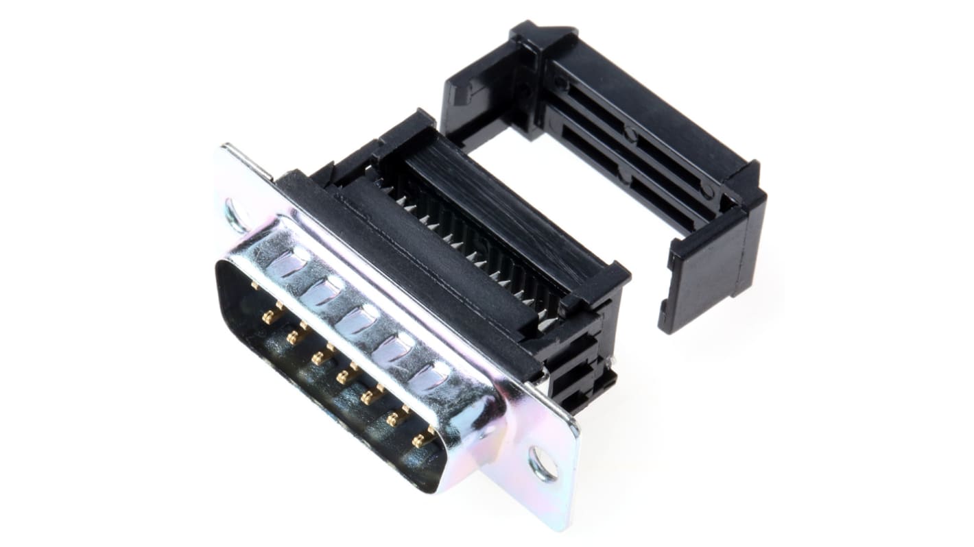 RS PRO 15 Way Cable Mount D-sub Connector Plug, 1.27mm Pitch