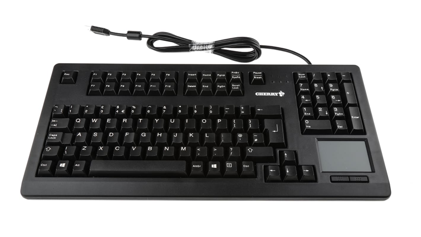 Cherry タッチパッド付きキーボード, キー配列:QWERTY (UK) USB Cherry タッチパッド付きキーボード, キー配列:QWERTY (UK) USB