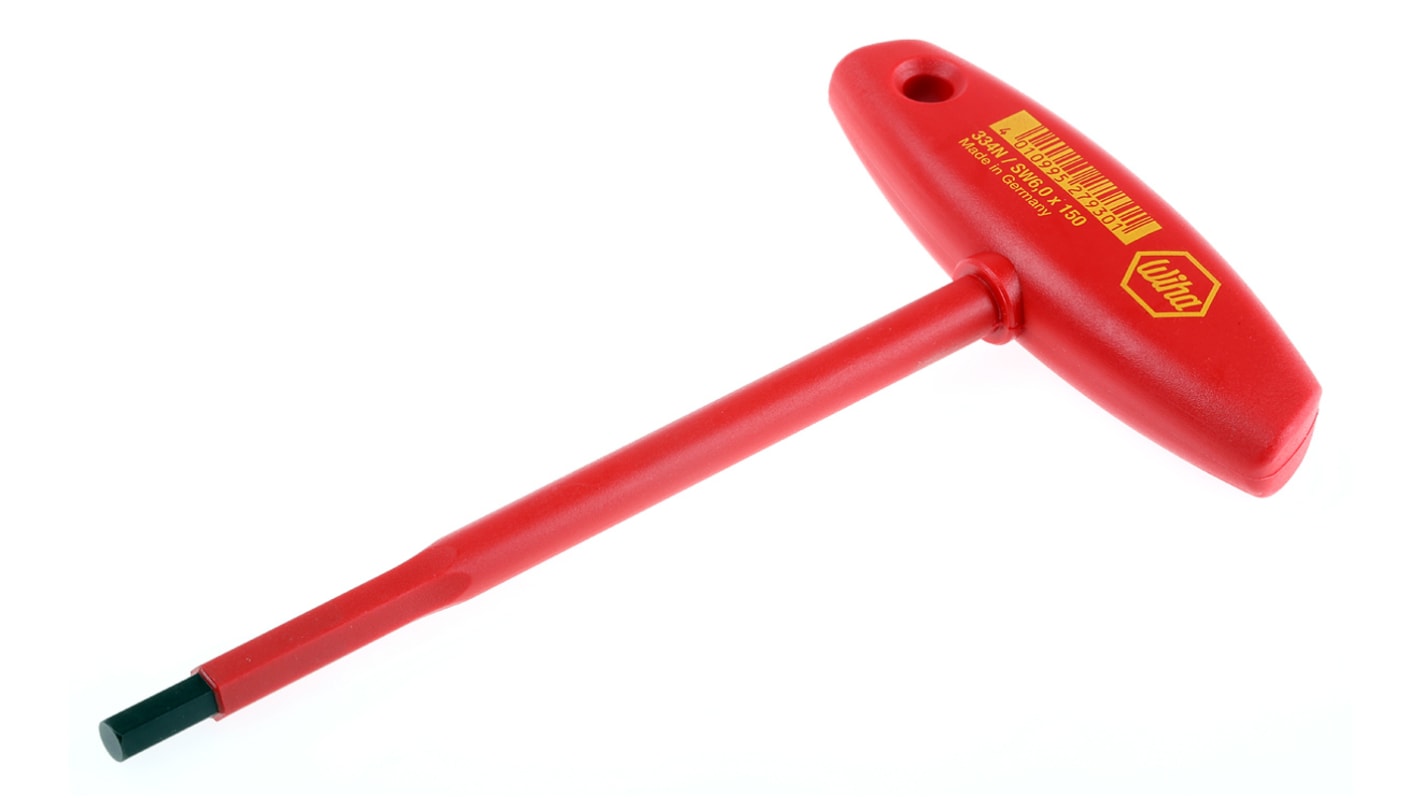 Wiha T Shape Metric Hex Key, 6mm