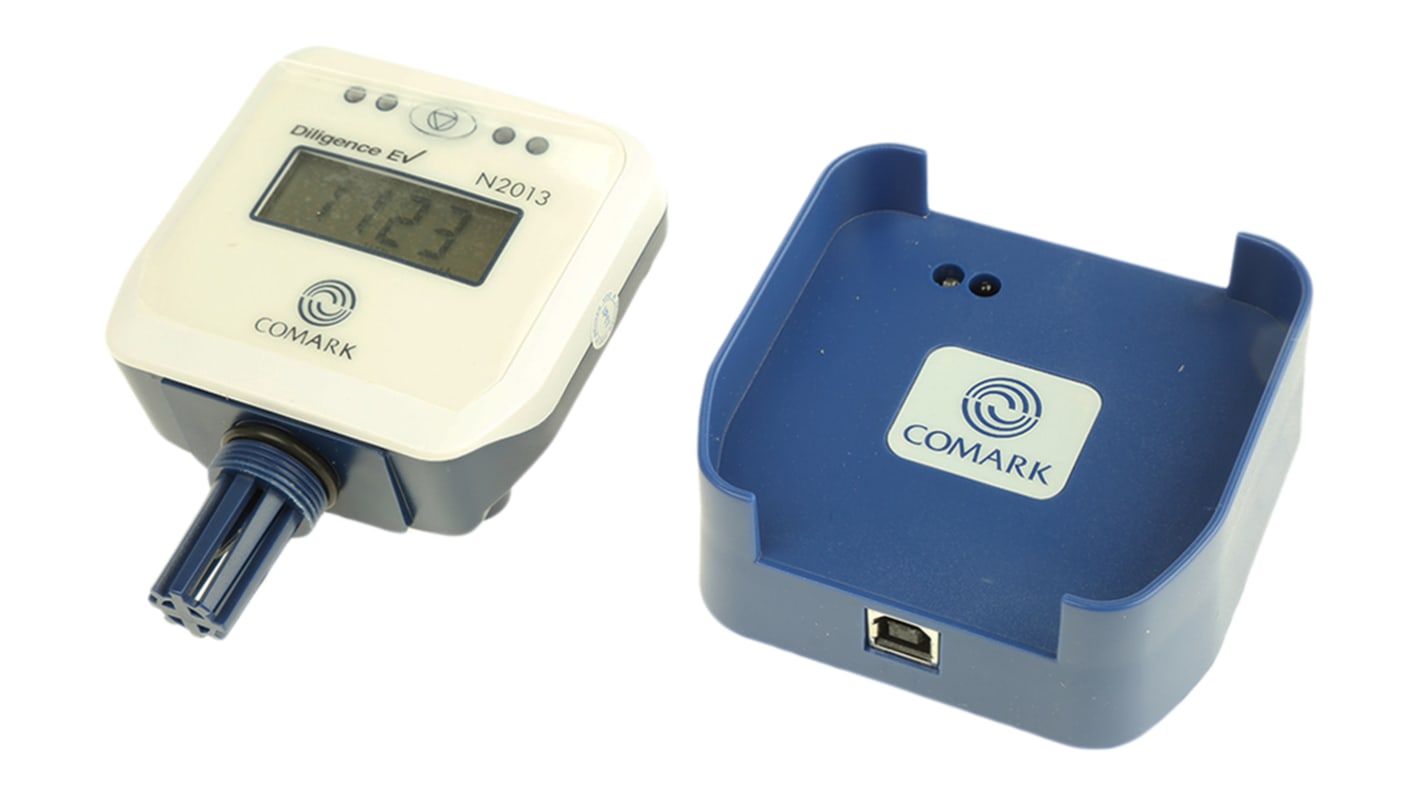 Registrador de datos Comark N2013 STARTER KIT, para Humedad, Temperatura, con alarma, display LCD, interfaz Infrarrojos