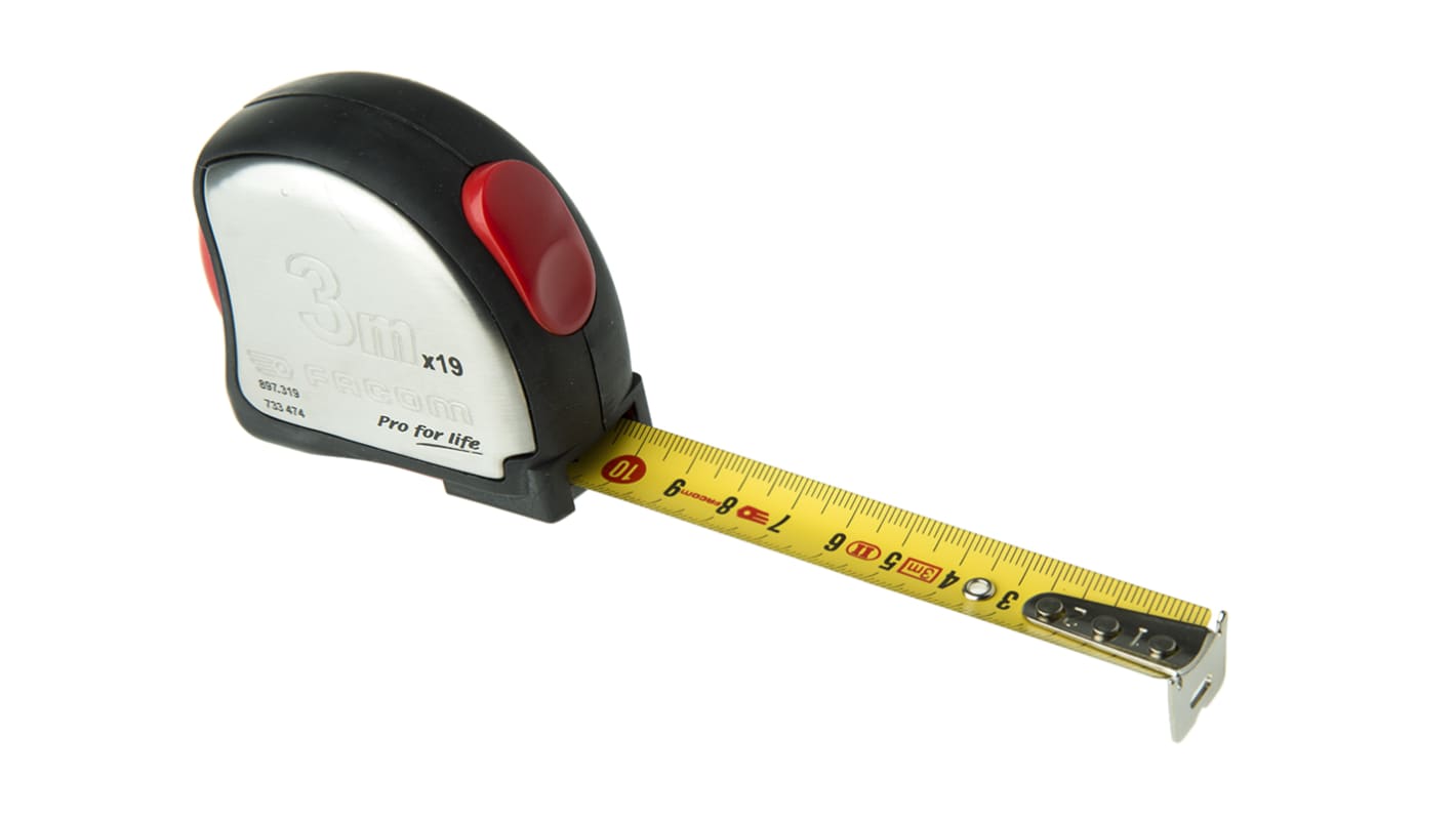 Facom 897 Maßband, L. 3m 19 mm metrisch