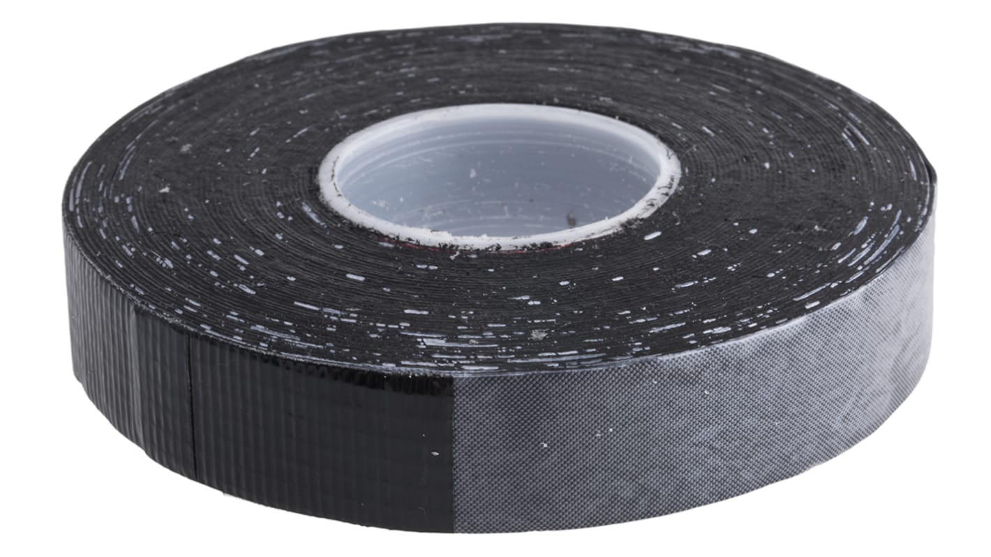 Advance Tapes 黑色自粘带, 0.5mm厚, 19mm宽 x 10m长, 最高+100°C, 聚异丁烯衬底, 8500V击穿电压, 拉伸20N/cm, AT87