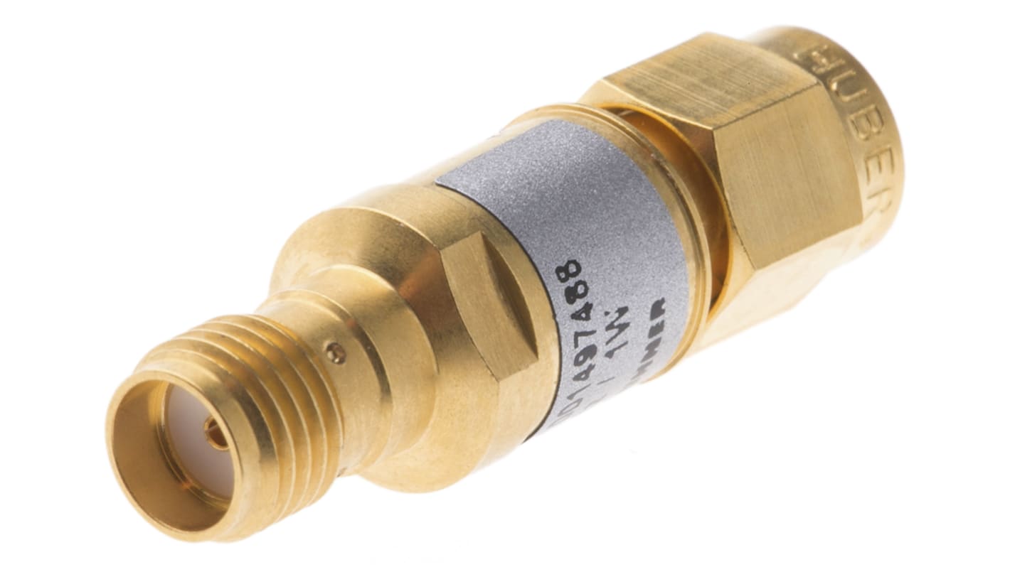 Huber+Suhner 同轴衰减器, SMA 插头至插座, 30dB, 50Ω, DC → 18GHz