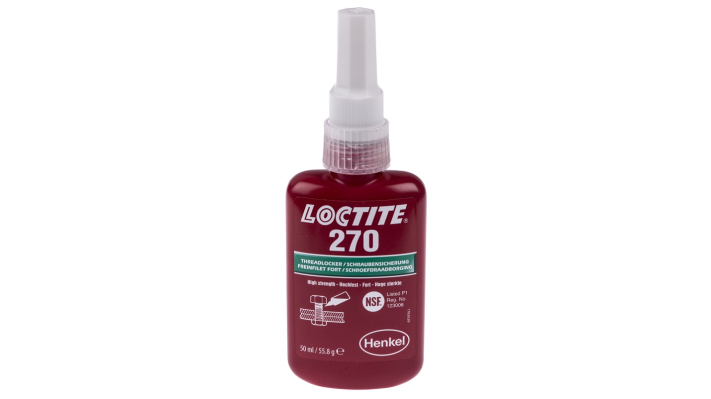 Loctite Loctite 270 Green Thread lock, 50 ml, 24 h Cure Time
