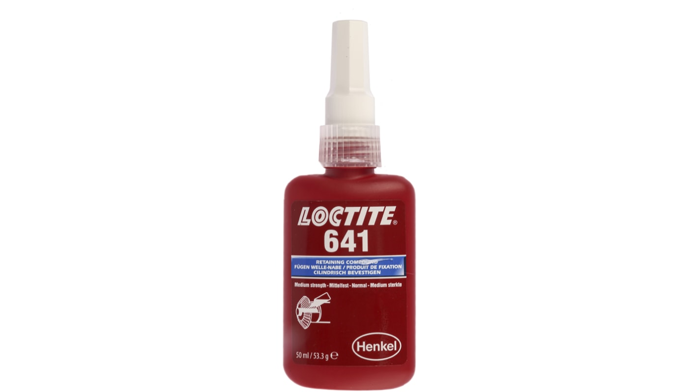 Loctite 641 Medium Strength, Retaining Compound Methacrylate Liquid Bottle 50 ml, -55 → +150 °C